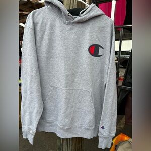 Champion Heather Gray Hoodie with Logo